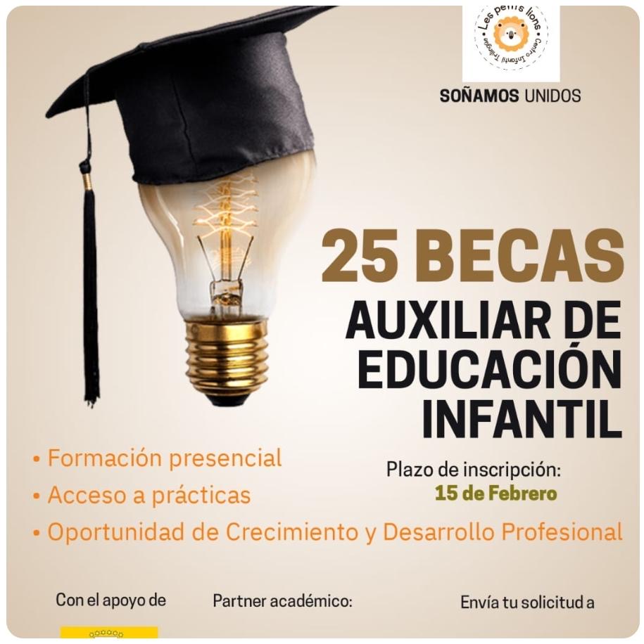 25 Becas para Auxiliares de Educación Infantil en el Centro Infantil Trilingüe Les Petits Lions